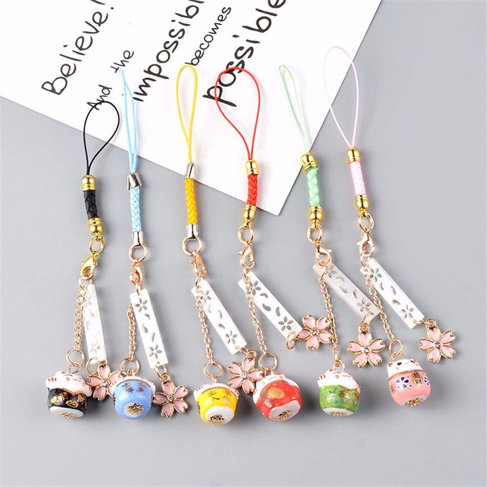 Hanging Rope Mobile Decoration Daisy Camera Lanyard Mobile Phone Rope Maneki Neko Smart Phone Strap