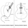 YALP Guitar Pickup DOUBLE Vibration Pickup Sound Hole Pickup Noise Reduction Resonance No Punching