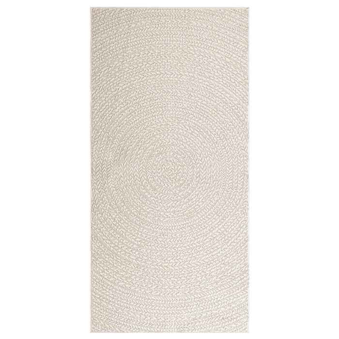 VidaXL ZIZUR Cream Rug 100x200 Cm Jute Look Indoor Outdoor, Outdoor Rug, Floor Mat, Indoor Rug, 4010375