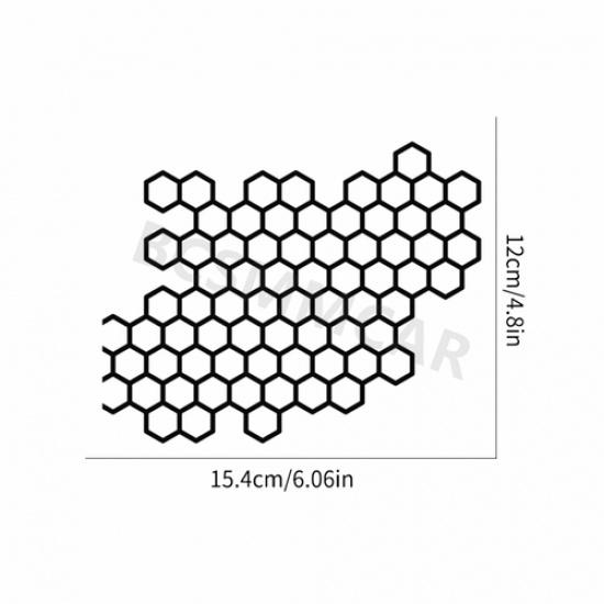 Honeycomb Stickers Car Body Side Film Pattern Decals PET Trim Decor Accessories