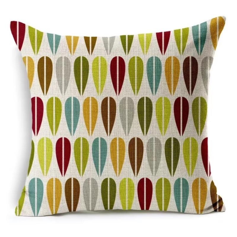 45X45Cm Colored Geometric Lines Color Blocks Abstract Throw Pillow Cover Decorative Pillowcase