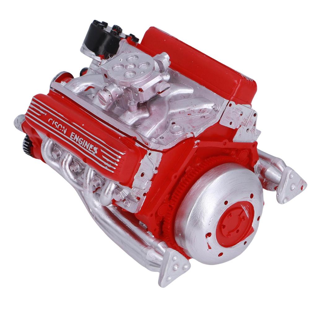 V8 Engine Building Resin V8 Car Engine Model Desktop Display Ornament Home Decoration for Teens Adults