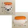 Sushi Zoo - Sushizoo Polar Bear Sushirokuma Plush Mascot Keychain, Sushi & Animal Mix, Sleepy Face, Detachable Salmon Topping, Fluffy, Palm-Sized