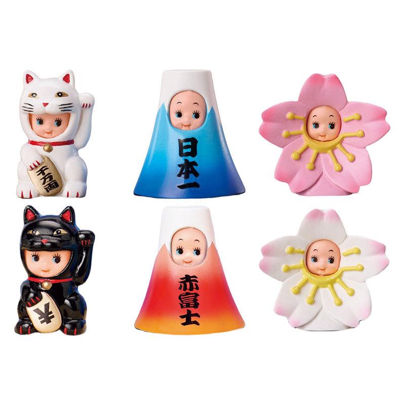 Spot-Changing Chibi Doll Blind Box Lucky Cat Mount Fuji Cherry Blossom Mini Doll Figurine Tabletop Ornament  Birthday Gift