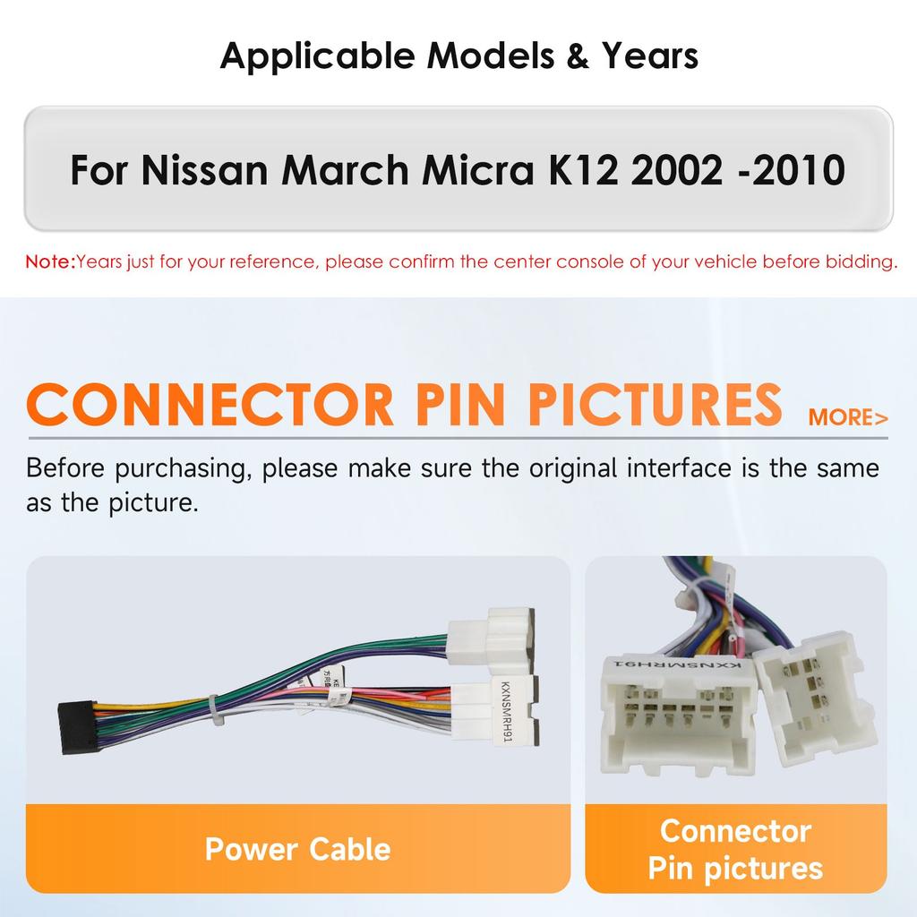 OSSURET Radio Auto Android pentru Nissan March Micra K12 2002 -2010 Navigație Auto GPS Unitate Principală Stereo 5G WIFI Multimedia Snapdragon Autoradio Carplay