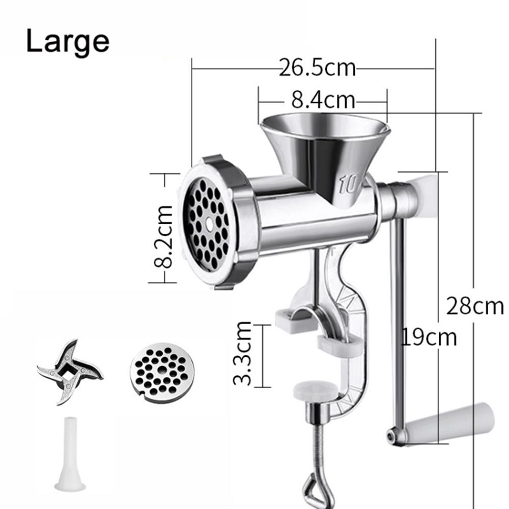 Manueller Fleischwolf 10# Große Wurstmaschine Multifunktions-Küchenwerkzeug aus Aluminiumlegierung (Keine FDA-Zertifizierung)
