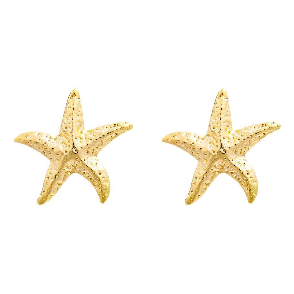 Summer Beach Starfish Earrings: Trendy Alloy Statement Earrings for Women