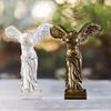 Desktop Statue Clear Carved Good Posture Spreading Wings Resin European Style Victory Goddess Sculpture Ornament Home Decor