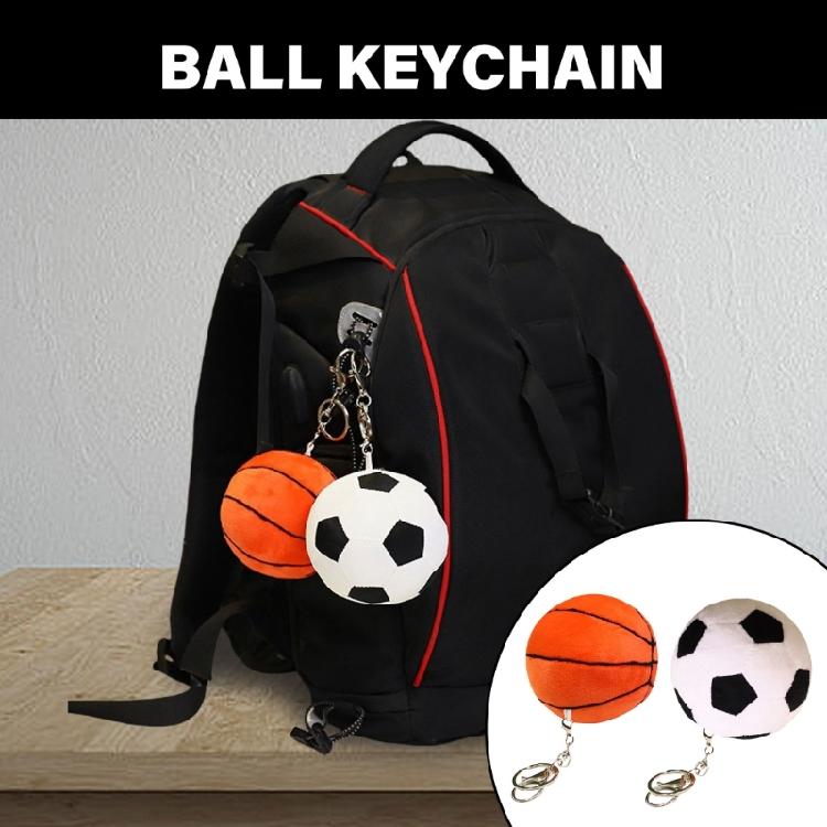 Simple Plush Football/Basketball Charm Keychains Sweet Cool Ornament Bag Pendant Car Keyring Haning Decoration