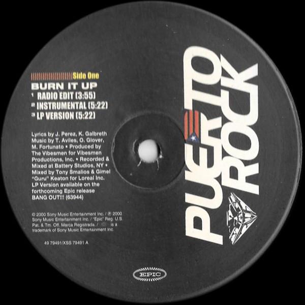

12inch Record PUERTO ROCK - Burn It Up 4979491 Epic 2000 US Rap & Hip-Hop/R&B Used