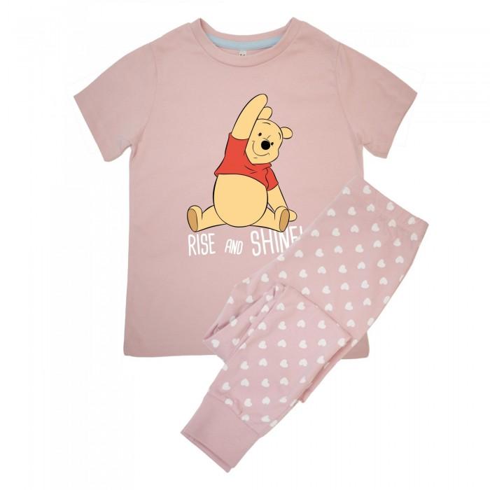 Disney Girls Rise And Shine Winnie the Pooh Hearts AOP Long Pyjama Set