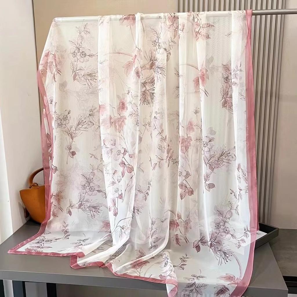 Stoles Wraps Silk Scarf Foulard Female Scarves Wraps Hijab Bandana Women Large-size Beach Shawls Muslim HijabsTravel Sunscreen