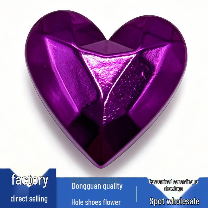 Metal Heart Series Crocs Charms: Versatile Flower Accessories & Cool Shoe Buckles