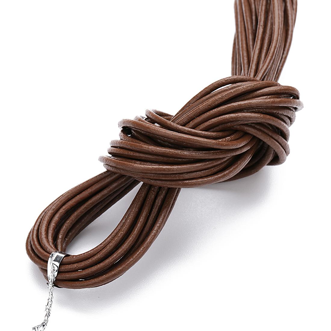 

10Yards 1/1.5/2/3mm Genuine Leather Cord Round Thong String Thread Rope For DIY Necklace Bracelet DIY Jewelry Making Findings 1mm светло-коричневого