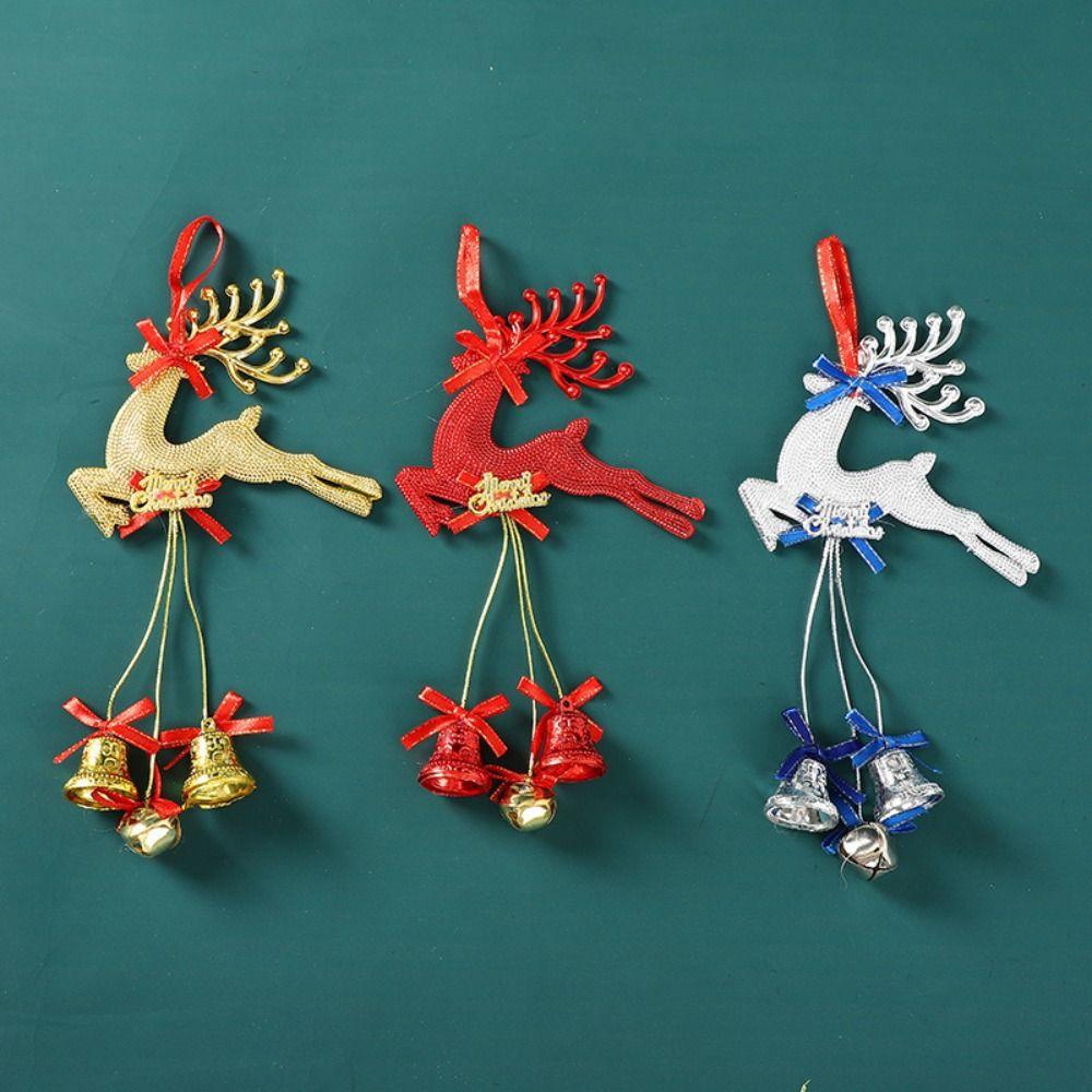 Plastic Fawn Bells Ornament Cute Deer Bell Pendant  Home New Year Gifts
