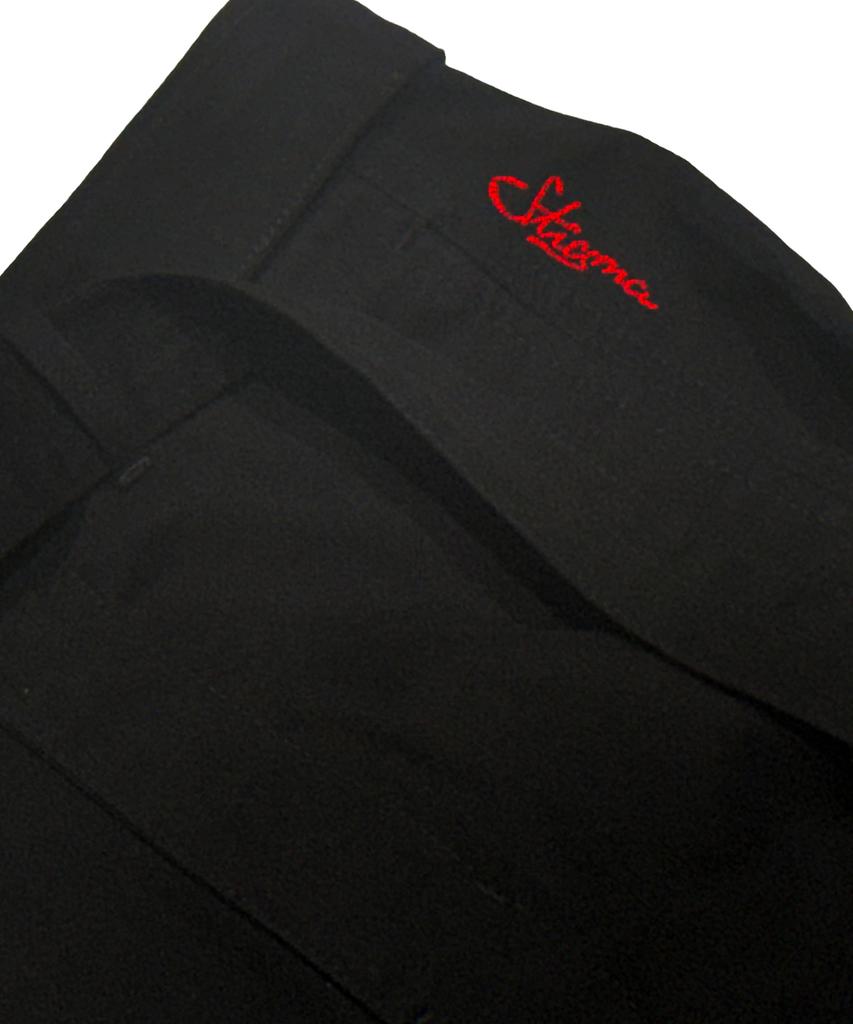 STIGMA Washed Belt Curved Pants Black