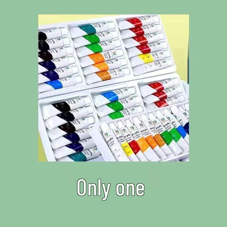 

Набор моющейся акриловой краски Huisefang для детей - Полный набор для ручной росписи своими руками Paint + 8 Tools Set