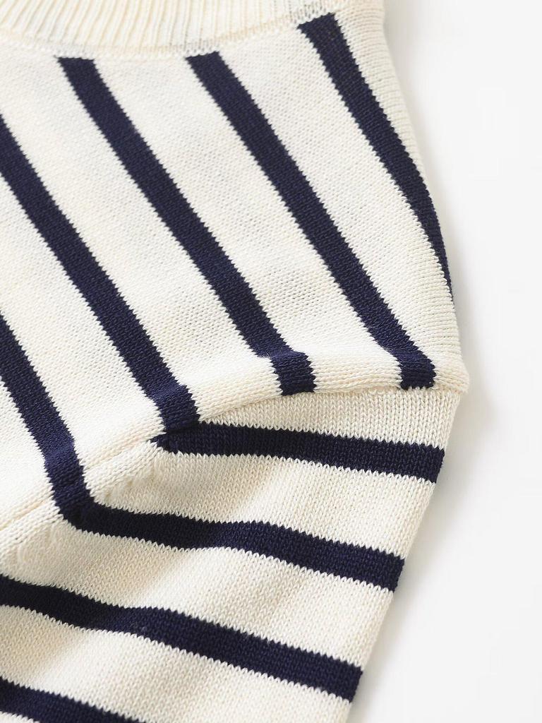Spring 2025 Women's Striped Knit Sweater - European & American Style