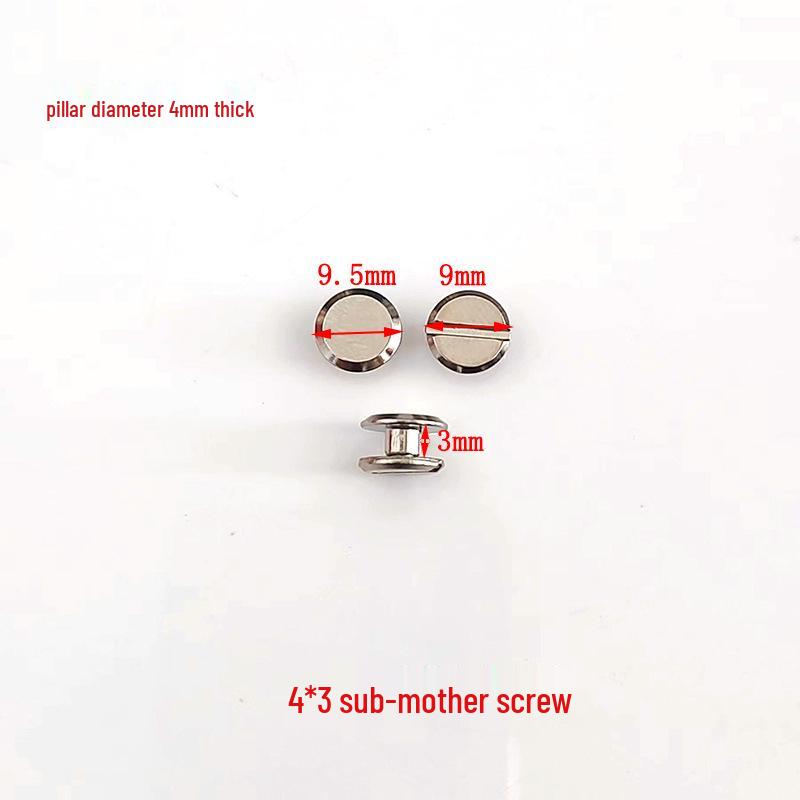 Nickel-Plated Flat Head I-Stud Belt Clip Plate Binding Screw Rivet