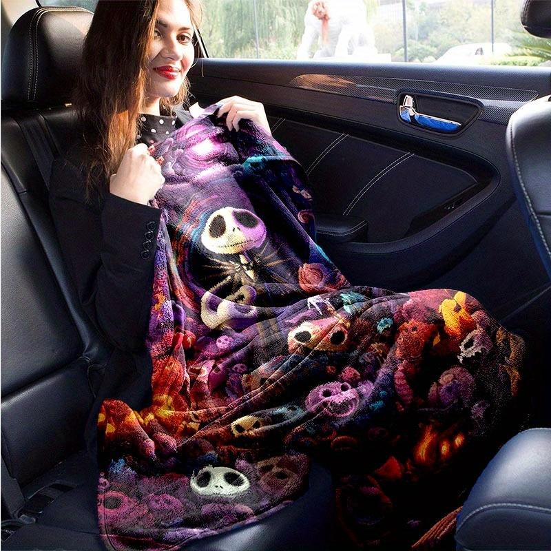 1 Stück The Nightmare Before Christmas Druckdecke - Weiche Ganzjahres-Kuscheldecke für Wohnzimmer, Schlafzimmer, Personalisierbares Geschenk mit entzückendem Cartoon-Design