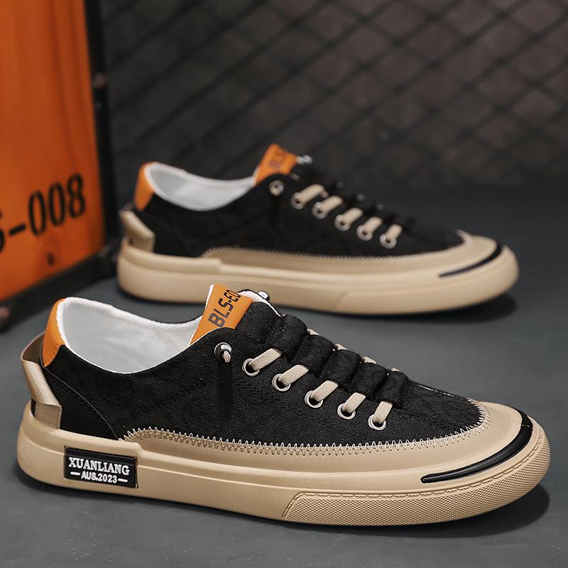 

Internet celebrity live broadcast men s shoes casual cloth shoes trend personality student breathable Doudou shoes soft sole canvas shoes overboard s 44