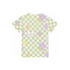 Vans Buntes Schachbrettmuster Rundhals Kurzarm T-Shirt Damen Oberteile Grün VN00091NC1D