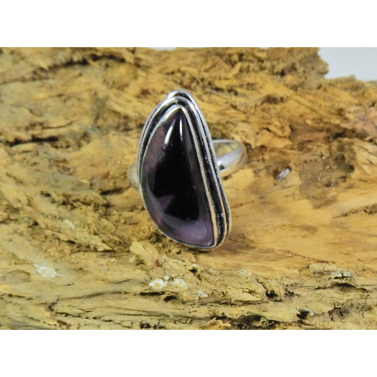 

Natural Amethyst Lace agate 925 Solid Sterling Silver Ring Size US-7.5 PG-126