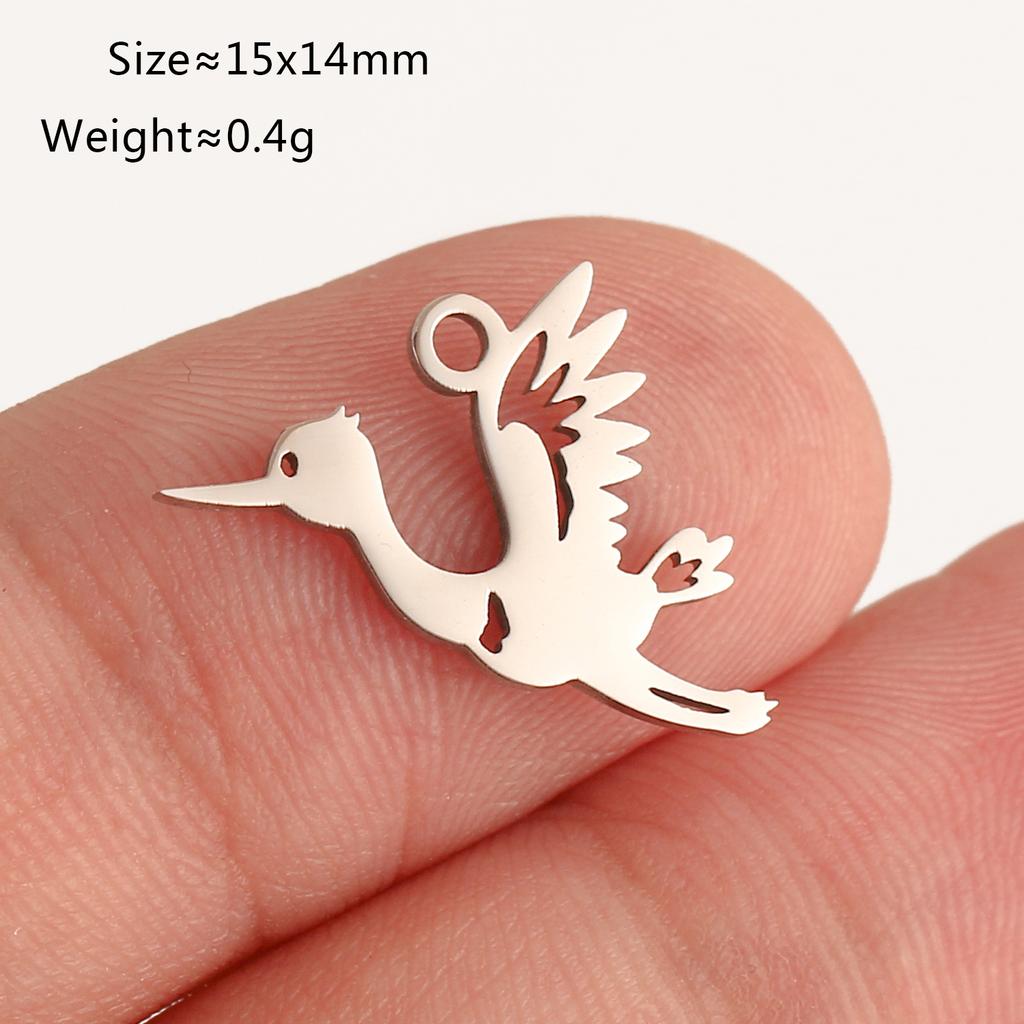 5 Pièces Breloques Empreinte de Pied/Cœur/Ballon à Air pour Bébé Acier Inoxydable Pendentifs d'Amour DIY Bijoux Inaltérables pour Collier Boucle d'Oreille