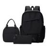 3pcs/set Campus Student Backpack, Boys Girls School Bags for Teen Men Women Tote Bag and Clutch Pocket , Solid Color Travel Bag