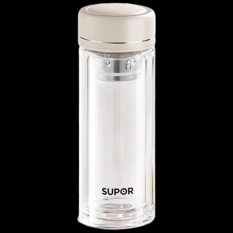 SUPOR Double-Layer Borosilicate Glass Mug