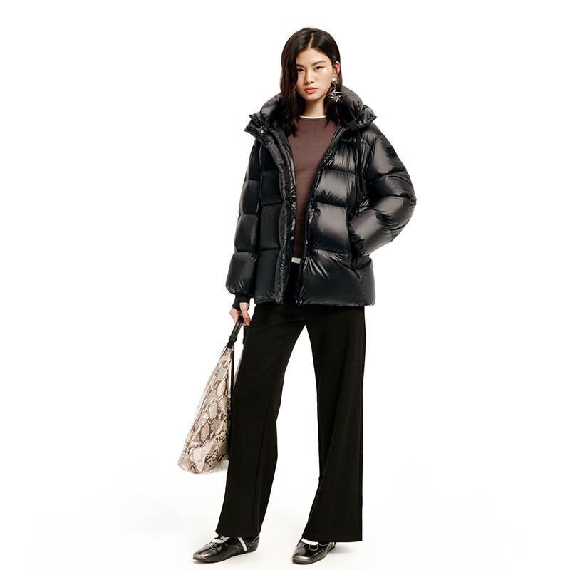 Aolaiyi Star Ring Series Women's Detachable Hooded Goose Down Puffer Jacket