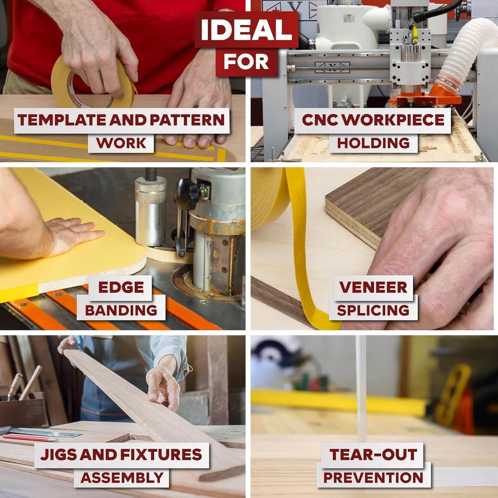 Professional Strong Adhesive Double Sided Tape, Heat Resistant PET Film Transparent Waterproof, for Car Bonding Signs Projects