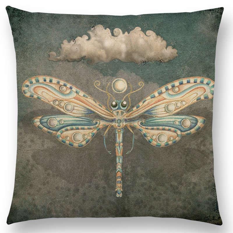 Charming Bird Blue Whale Hedgehog Moonlight Owl Bat Bee Octopus Cushion Cover Pillow Case