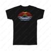 Gift TShirt  Lips Kittitian Flag Kiribati Expat Country for Her Women Feminine Summer Oneck Simple Style Printed Tshirt
