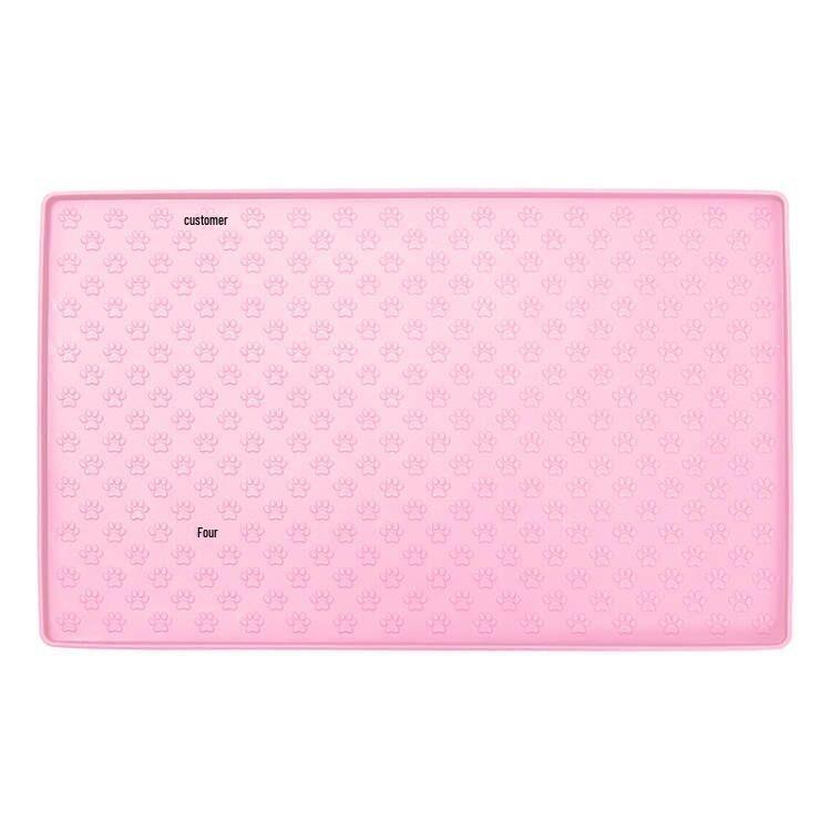 Large Non-Slip Silicone Pet Feeding Mat - Easy to Clean, Foldable, Waterproof Cat & Dog Paw Pad