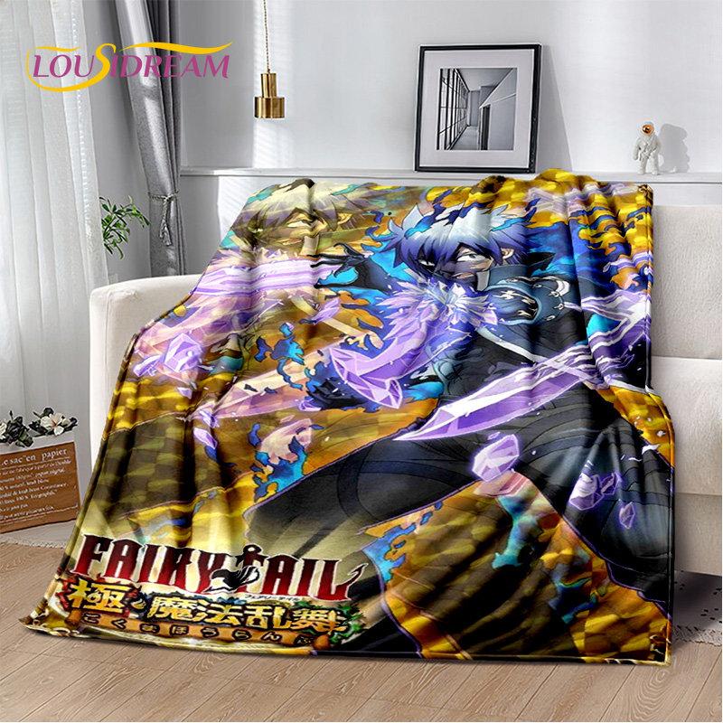 Fairy Tail Ιαπωνικό Άνιμε Κινούμενο Σχέδιο Μαλακή Βελούδινη Κουβέρτα, Κουβέρτα Φλις Ριχτάρι για Σαλόνι Υπνοδωμάτιο Κρεβάτι Καναπέ Πικνίκ Κουβέρτα Κάλυψης Παιδί