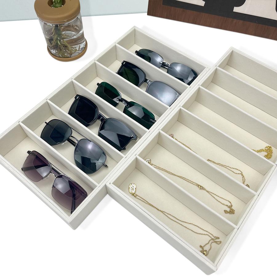 Glasses box - multi-patterned fabric eyewear jewelry storage box - sunglasses display stand