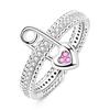 copper Double Heart Ring Bow Starfish Crown Bow Moon Rings Ideal For Women Fine Jewellery Wedding Party Valentines Day Gift