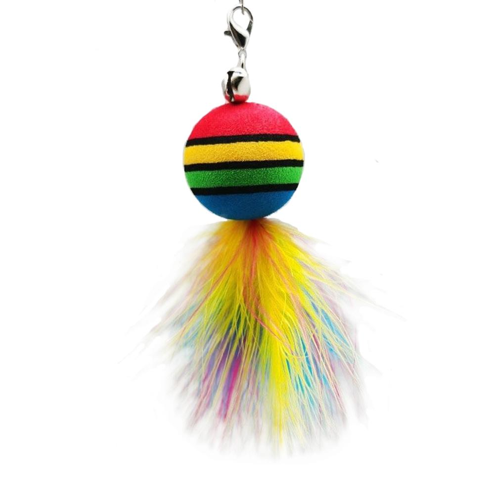 Simulation Bird Cat Toy Feather Bird with Bell Kitten Wand Toy Replacement Heads Cat Teaser Interactive Cat Toy Accessories