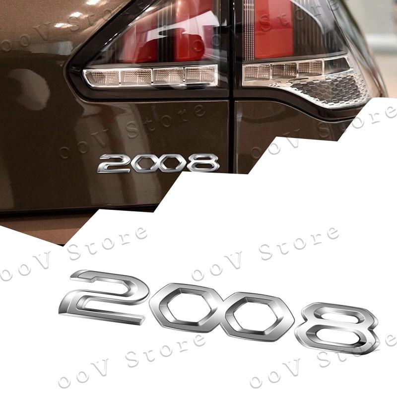 Car 3D Metal Decor Emblem Auto Body Trunk Fender Badge Sticker For Peugeot 2008 3008 4008 5008 Logo Auto Accessories