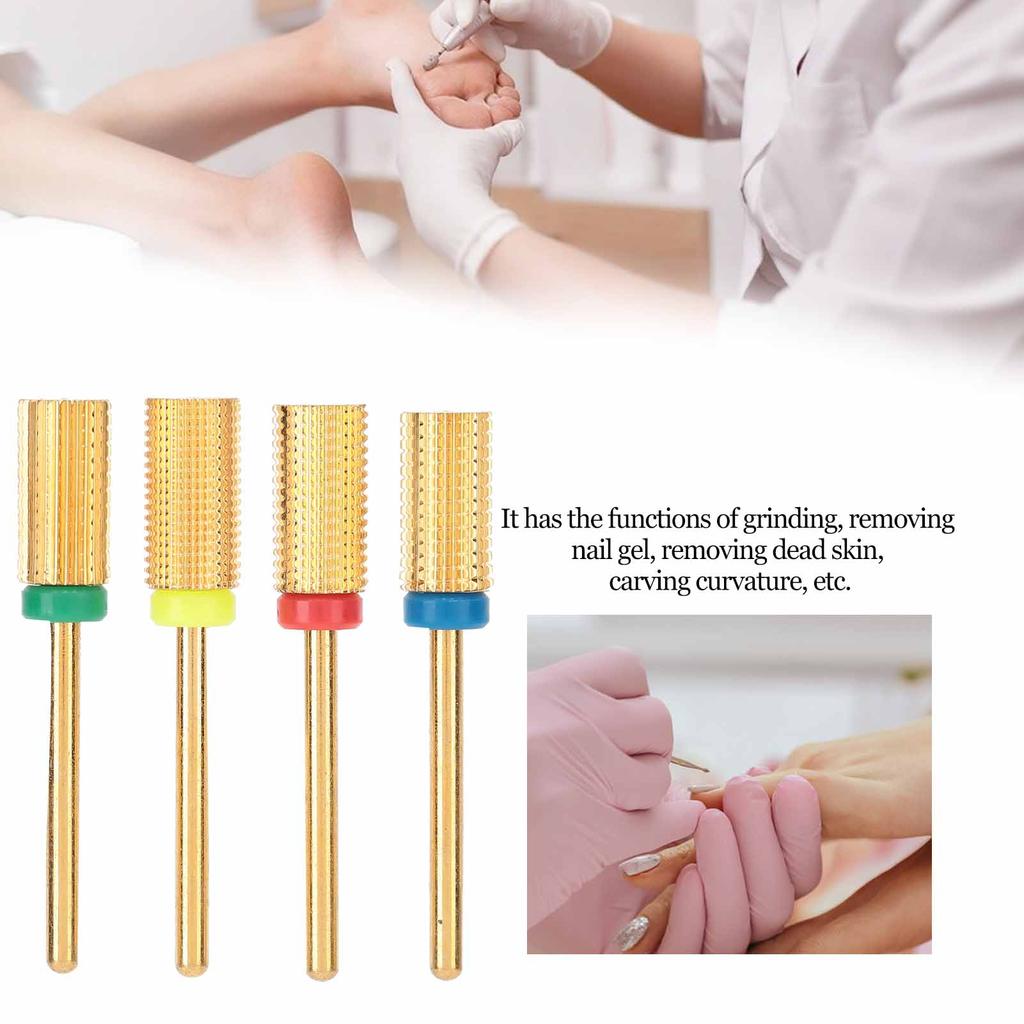 4pcs Nail Art Manicure Drill Bits Electric Grinding Machine Tool XF / F / M / C Head