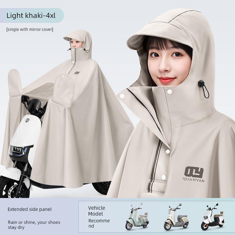 Impermeabile per Scooter Elettrico da Donna, Monoposto, Lungo, Integrale, Antitempesta, Extra Large e Spesso, Poncho Impermeabile per Guidare