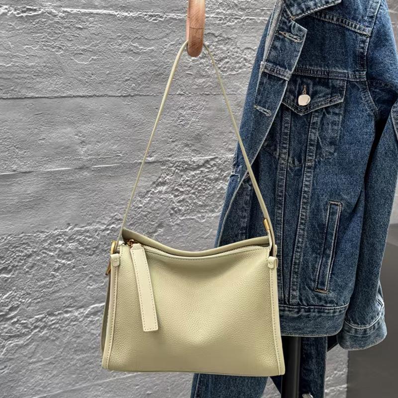 Genuine Leather Underarm Bag for Women 2025 New Fashion Pillow Bag Commuting Versatile Single Shoulder Crossbody Bag Top Layer Cowhide Women's Bag