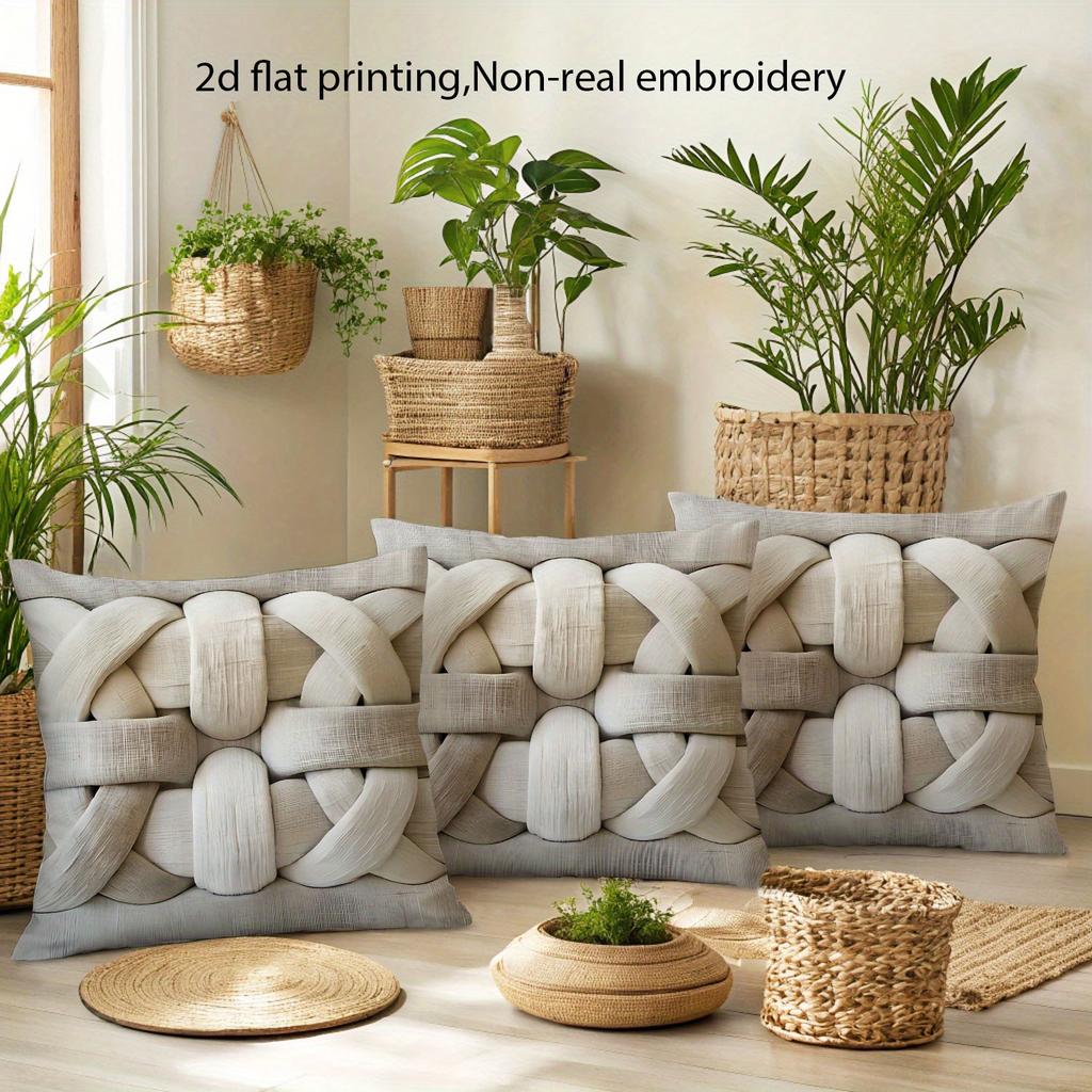 1/4pcs Soft 2D Printed Pillowcases with Unique Pattern Sofa cushion cover home bedroom room decoration