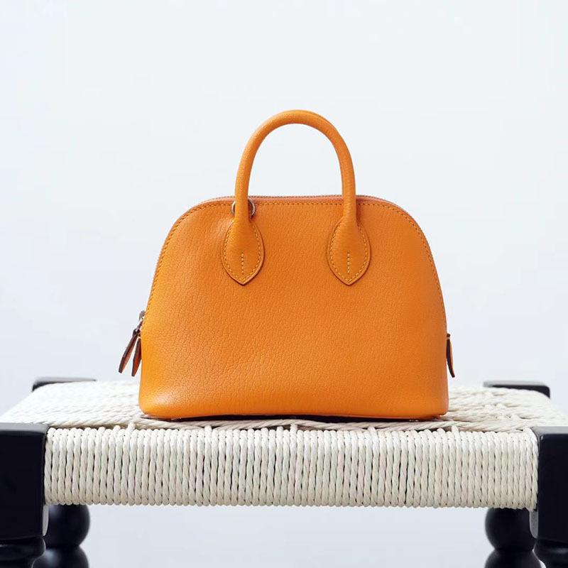 Gaoding Handmade Wax Thread Sheepskin Bowling Ball Mini 2025 New Eve Leather Shell Bag Shoulder Cross Shoulder