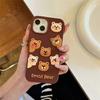 Cute Bear Cartoon Animal Silicone Phone Case for IPhone 12 13 14 15 16 Pro Max 14 15 Plus 15pro 11 Shockproof Soft Lovely Cover