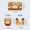 Bathroom 4-Piece Christmas Digital Printing Bathroom Non-Slip Mat U-Mat And Shower Curtain Set