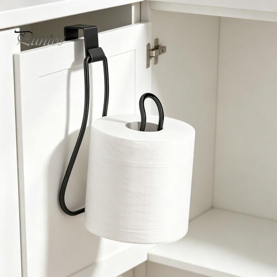 No Drill Adhesive Paper Organizer Toilet Roll Holder, Stainless Steel Heavy Duty Rustproof Kitchen Towel Storage Rack, Wall Mount Stand for