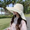 Fisherman Hat Wide Brim Shawl Design Big Head Circumference Quick-Drying Hat Extra Large Brim Neck Shawl Sun Protection Hat