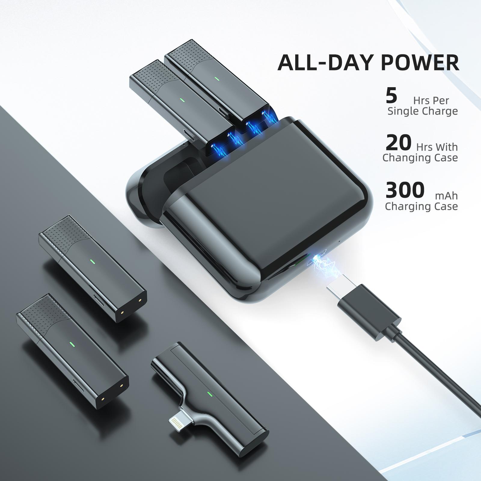 

Мини-беспроводной петличный петличный микрофон для iPhone, небольшой прикрепляемый микрофон для Tiktok, YouTube, подкастов, видеоблогов, записи видео